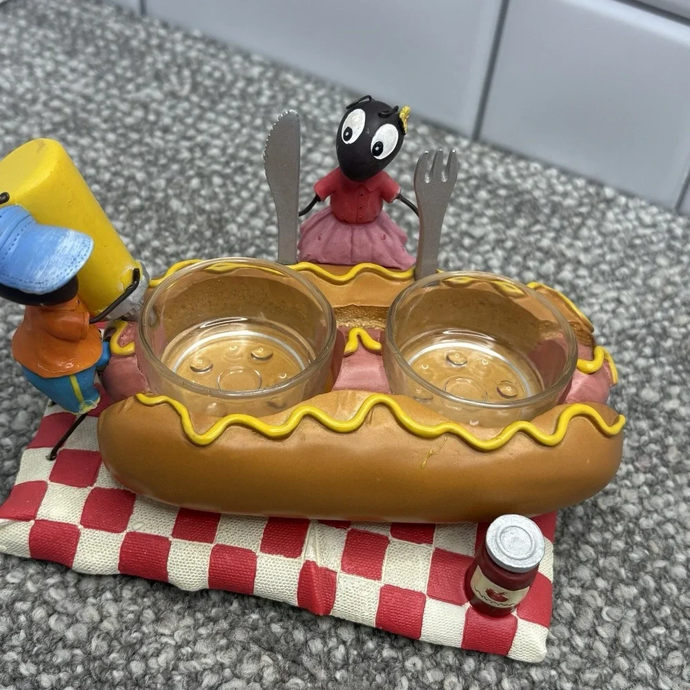 Yankee Candle Ants Picnic Hotdog Double Tart Candle Holder Discontinued